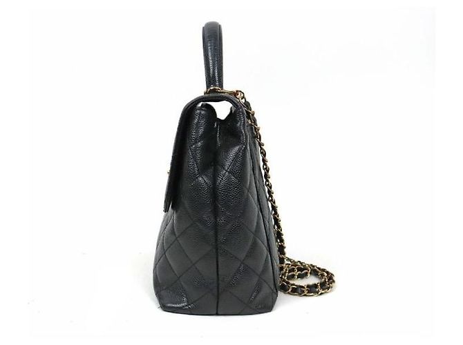 Chanel Borsa Tote Coco Handle in pelle Black Caviar Nero - vista 2