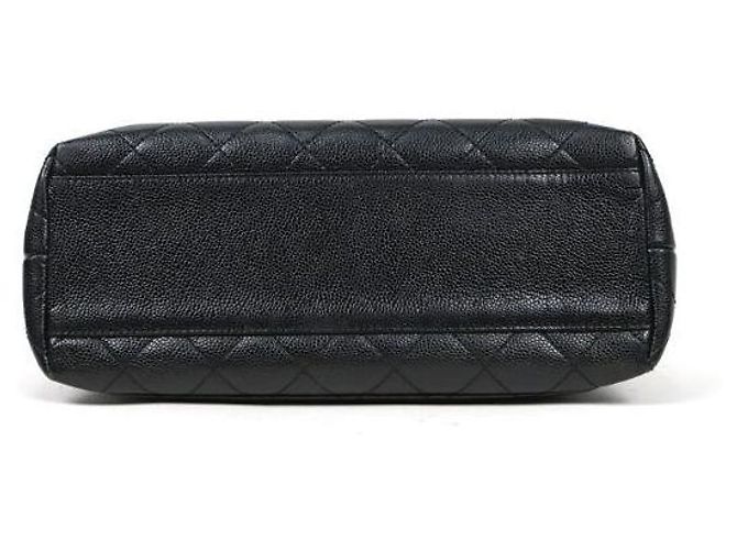 Chanel Borsa Tote Coco Handle in pelle Black Caviar Nero - vista 4