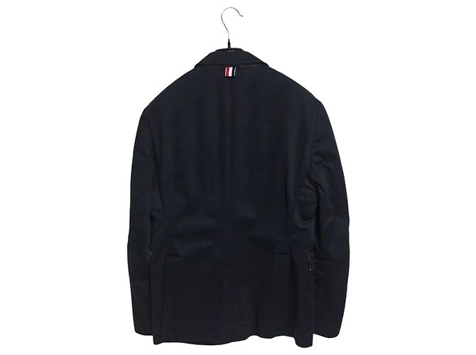 Thom Browne Blazer in cotone a righe Nero - vista 2