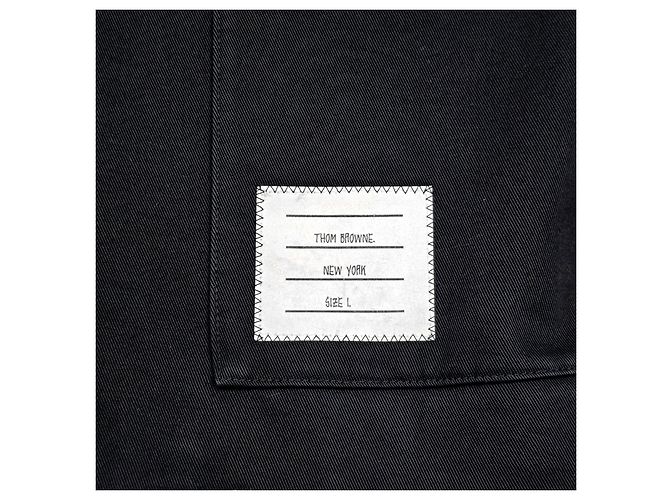 Thom Browne Blazer in cotone a righe Nero - vista 4