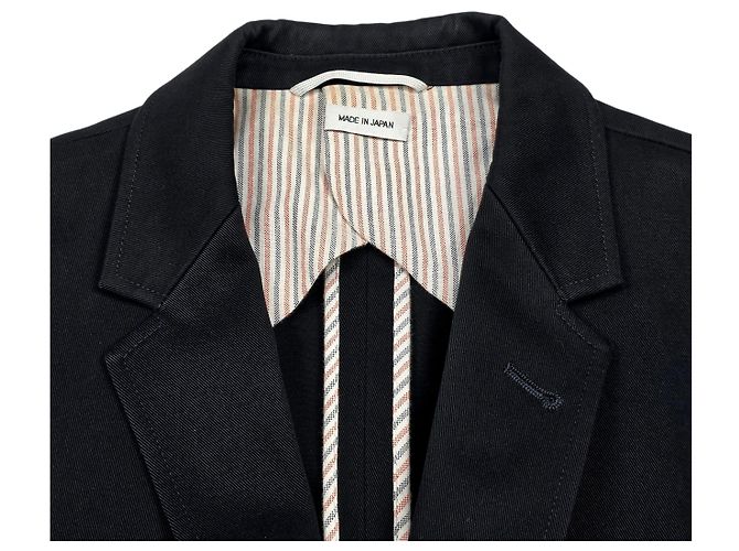 Thom Browne Blazer in cotone a righe Nero - vista 6