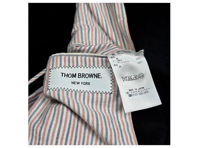 Thom Browne Blazer in cotone a righe Nero - vista 7