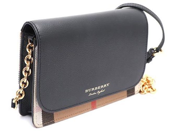 Burberry Borsa a Spalla con Catena Hampshire e Borsa a Tracolla Nero - vista 11