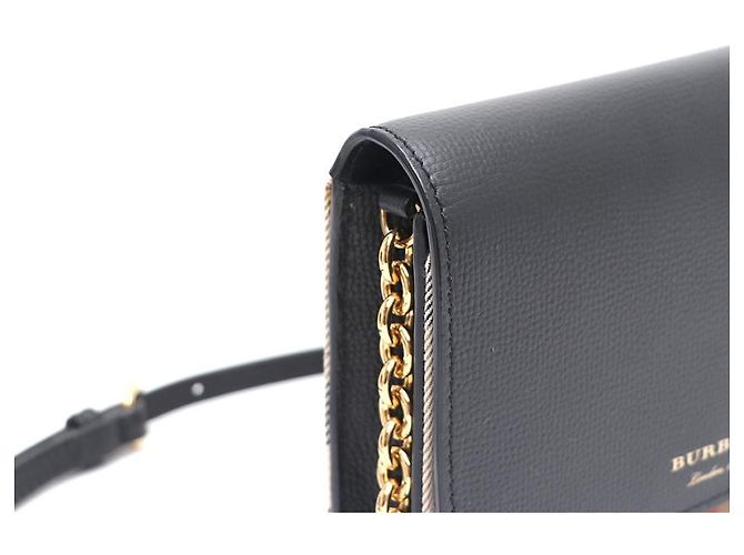 Burberry Borsa a Spalla con Catena Hampshire e Borsa a Tracolla Nero - vista 13