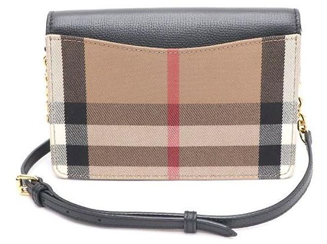 Burberry Borsa a Spalla con Catena Hampshire e Borsa a Tracolla Nero - vista 3