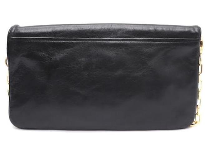 Tory Burch Clutch e borsa a tracolla Amanda Logo Gold Chain Nero - vista 11