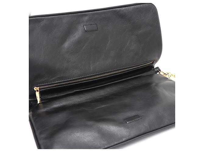 Tory Burch Clutch e borsa a tracolla Amanda Logo Gold Chain Nero - vista 15