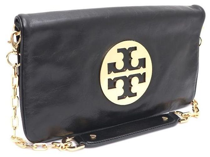 Tory Burch Clutch e borsa a tracolla Amanda Logo Gold Chain Nero - vista 2