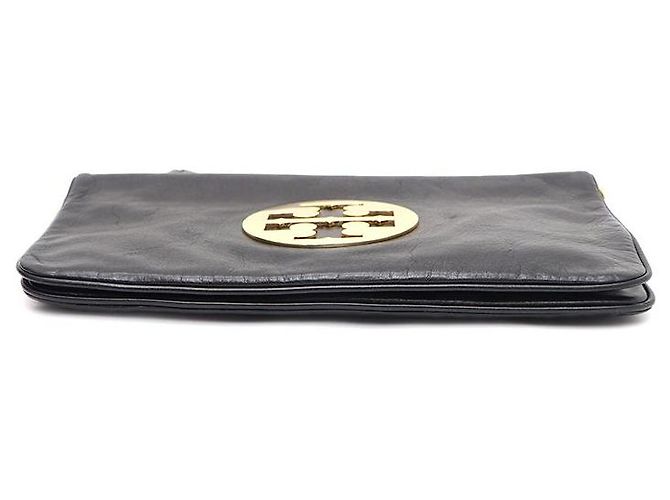 Tory Burch Clutch e borsa a tracolla Amanda Logo Gold Chain Nero - vista 6
