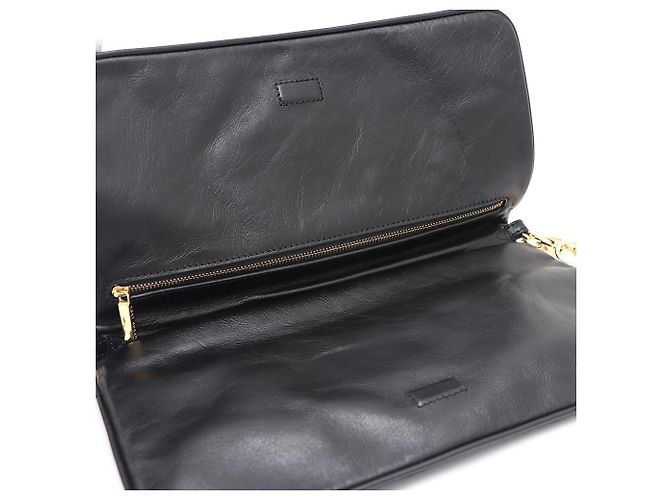Tory Burch Clutch e borsa a tracolla Amanda Logo Gold Chain Nero - vista 7