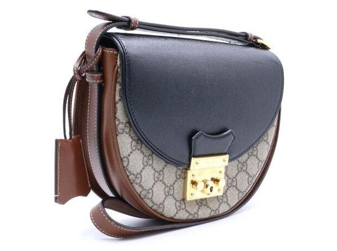 Gucci Piccola borsa a tracolla a mezzaluna Marrone - vista 4
