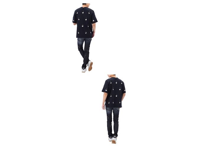 Thom Browne T-Shirt mit kurzärmeliger Gans-Stickerei Schwarz - Ansicht 10