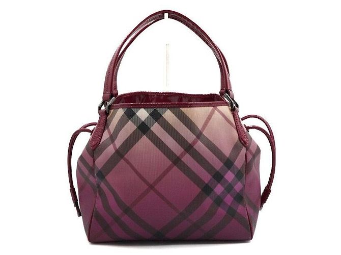 Burberry Borsa Tote Biltmore da donna in tela PVC sfumatura viola Nova Check Porpora - vista 4