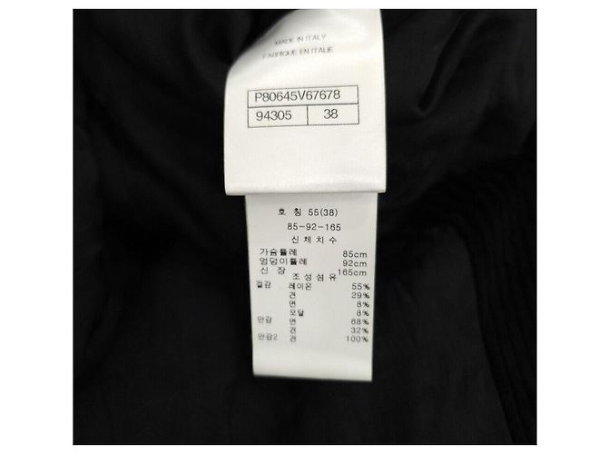 Chanel Giacca in velluto a coste nera Nero - vista 8