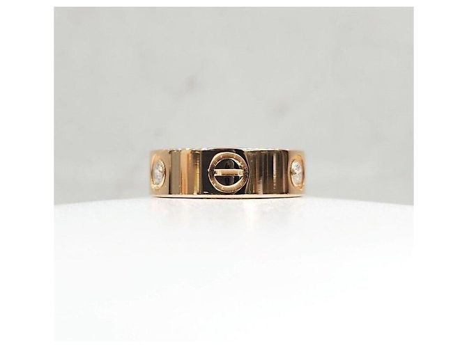 Cartier Diamond Classic Love Band Ring Pink Gold Size - view 2