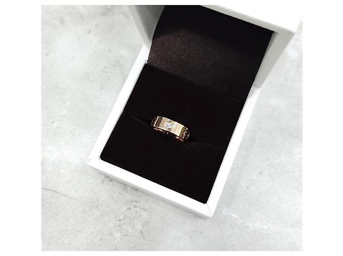 Cartier Diamond Classic Love Band Ring Pink Gold Size - view 5