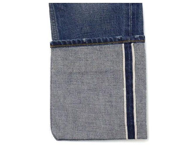 Céline Jeans in denim ornati da una catena dorata - vista 3