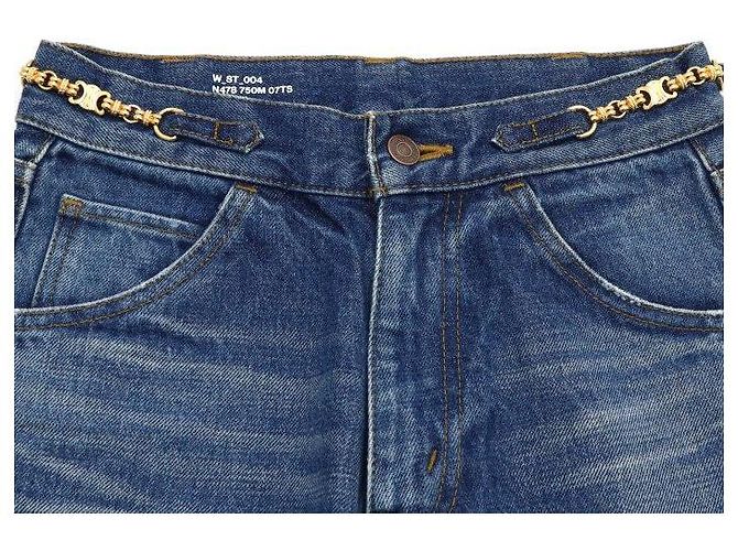 Céline Jeans in denim ornati da una catena dorata - vista 5