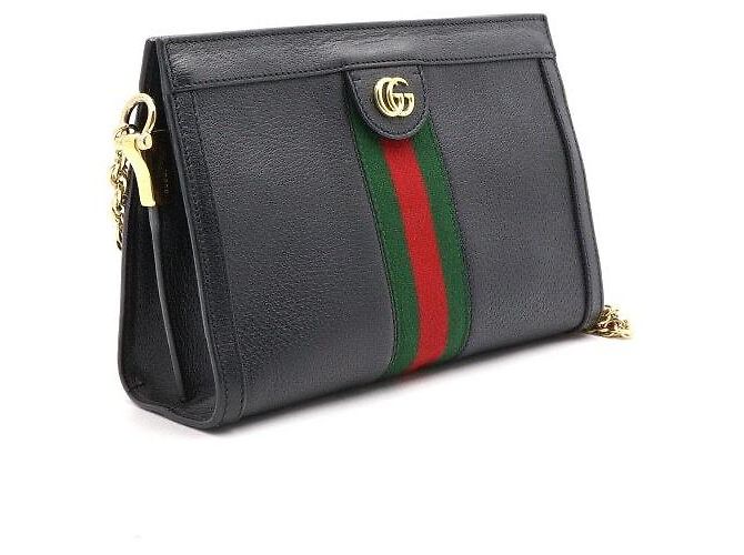 Gucci Borsa a tracolla e borsa crossbody Ophidia in pelle nera Nero - vista 3