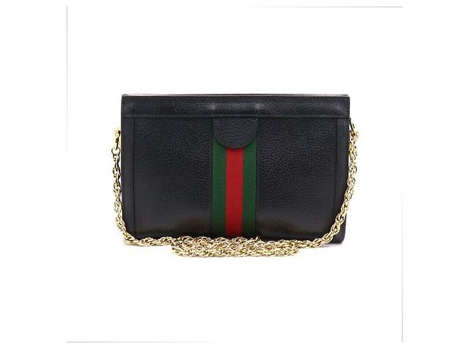 Gucci Borsa a tracolla e borsa crossbody Ophidia in pelle nera Nero - vista 4