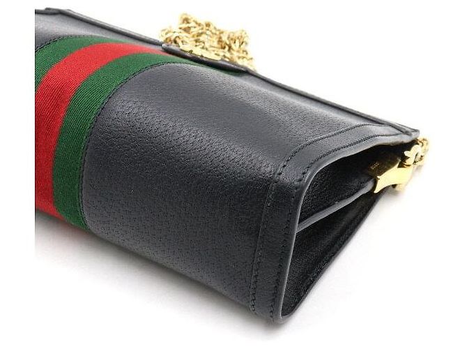Gucci Borsa a tracolla e borsa crossbody Ophidia in pelle nera Nero - vista 8