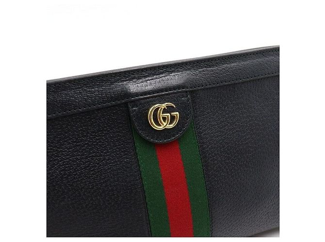 Gucci Borsa a tracolla e borsa crossbody Ophidia in pelle nera Nero - vista 9