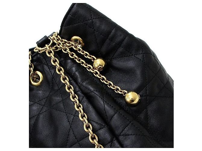 Dior Borsa a tracolla Black Cannage Amie Large con catena dorata Nero - vista 10