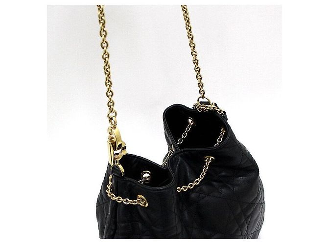 Dior Borsa a tracolla Black Cannage Amie Large con catena dorata Nero - vista 11