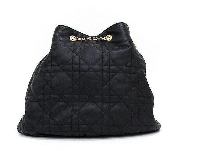 Dior Borsa a tracolla Black Cannage Amie Large con catena dorata Nero - vista 5