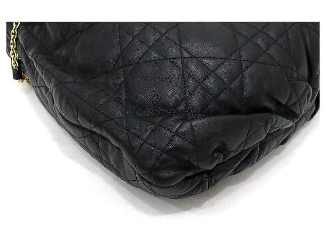 Dior Borsa a tracolla Black Cannage Amie Large con catena dorata Nero - vista 8