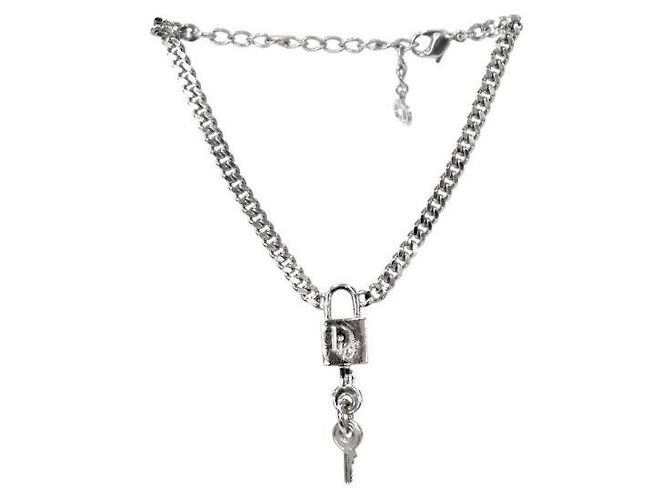 Dior Bracciale Oblique Lock Key Argento - vista 2