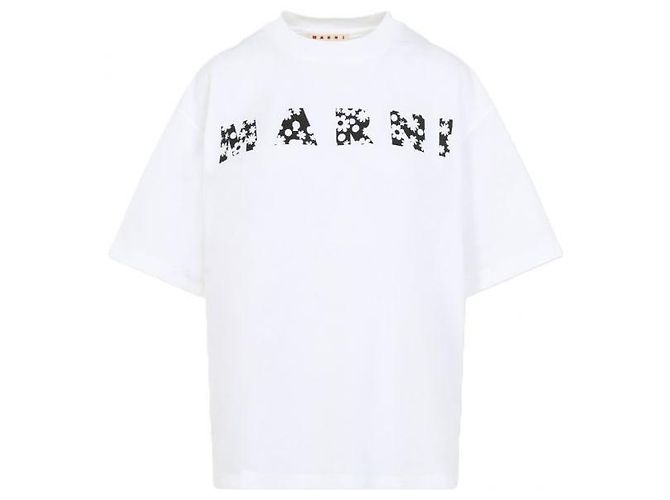 Marni T-shirt in cotone con logo stampato - vista 3