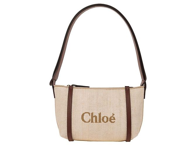 Chloé Bolso de hombro de rafia Naranja - vista 10