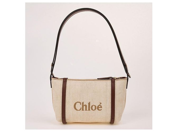 Chloé Bolso de hombro de rafia Naranja - vista 3