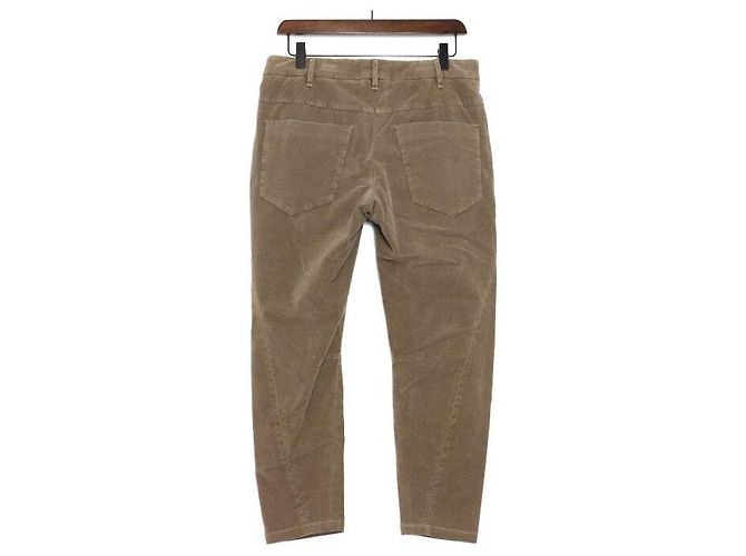 Brunello Cucinelli Pantalones de pana de algodón beige para mujer - vista 4