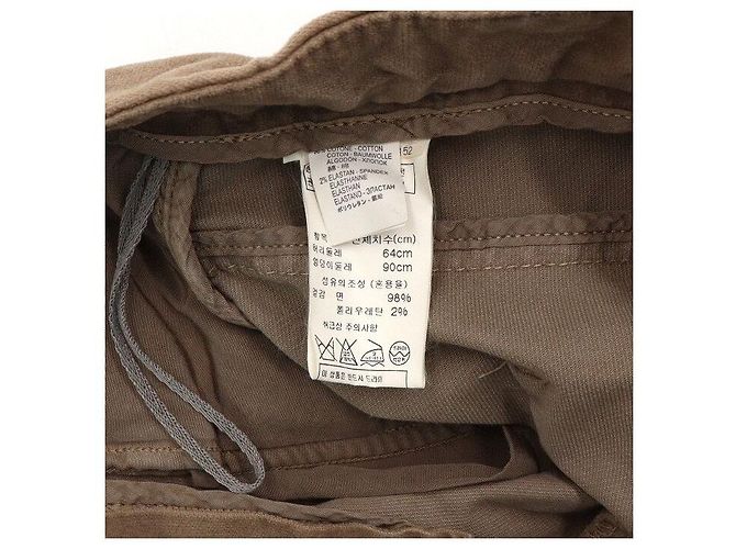 Brunello Cucinelli Pantalones de pana de algodón beige para mujer - vista 9
