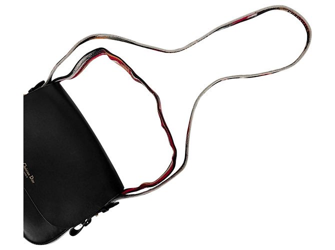 Dior Borsa Tote a Spalla in Pelle Rodeo con Patta e Nappine da Donna Nero - vista 10