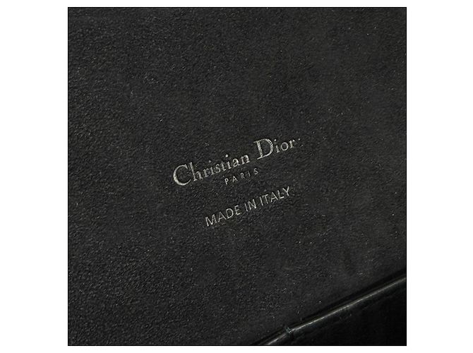 Dior Borsa Tote a Spalla in Pelle Rodeo con Patta e Nappine da Donna Nero - vista 13