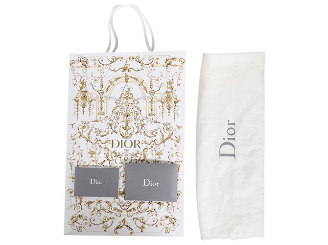 Dior Borsa Tote a Spalla in Pelle Rodeo con Patta e Nappine da Donna Nero - vista 14