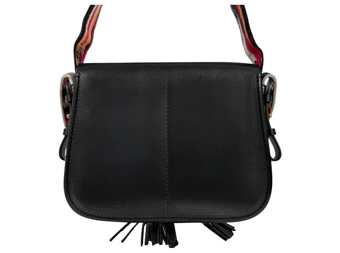 Dior Borsa Tote a Spalla in Pelle Rodeo con Patta e Nappine da Donna Nero - vista 8