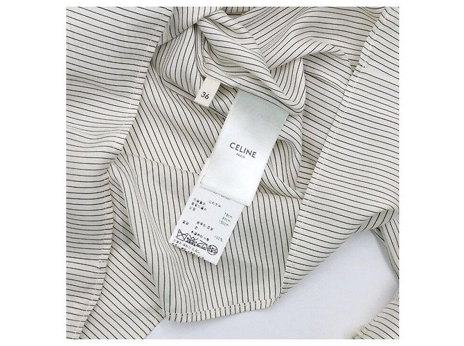 Céline Blusa de popeline listrada - vista 6