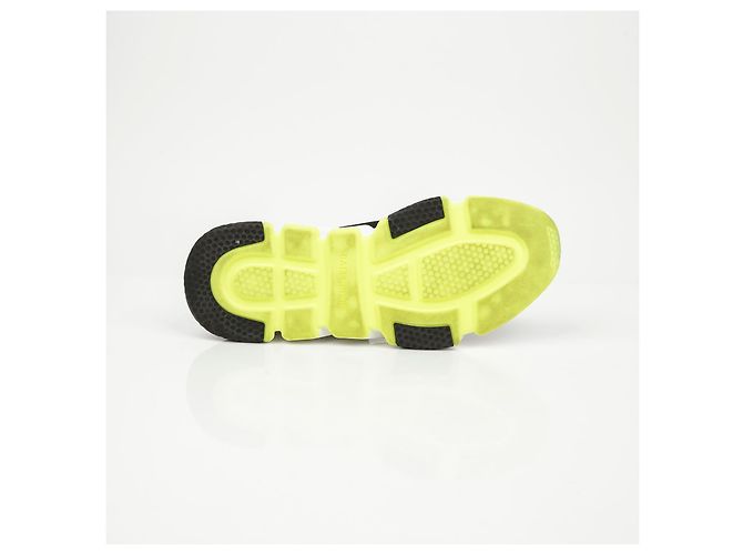 Balenciaga Sneakers Speed Trainer Nero Bianco Giallo Neon - vista 10
