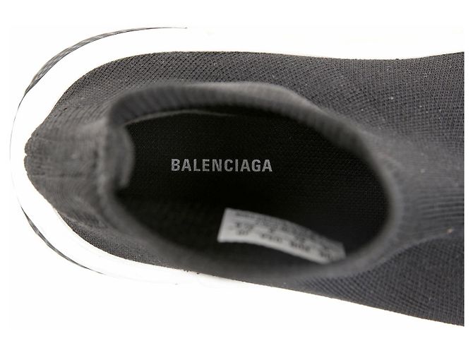 Balenciaga Sneakers Speed Trainer Nero Bianco Giallo Neon - vista 11