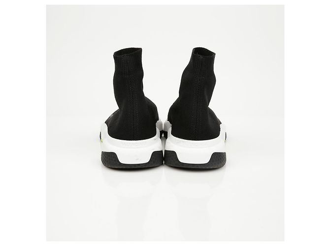 Balenciaga Sneakers Speed Trainer Nero Bianco Giallo Neon - vista 6