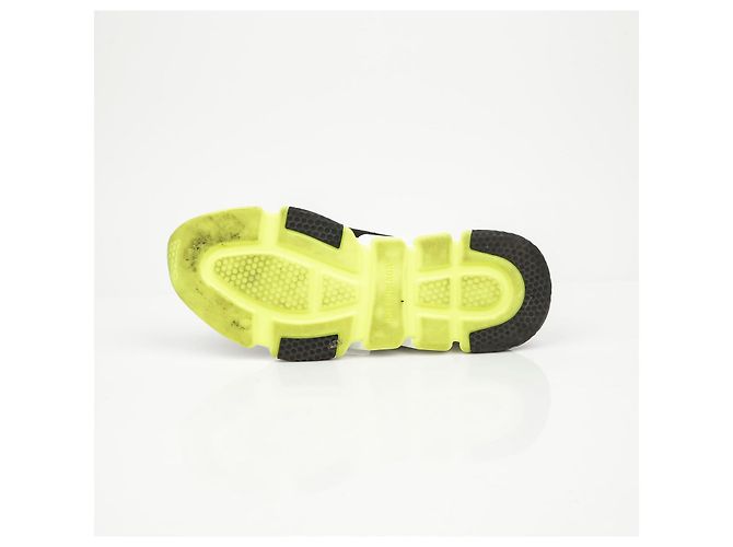 Balenciaga Sneakers Speed Trainer Nero Bianco Giallo Neon - vista 9