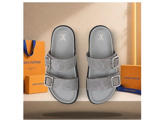 Louis Vuitton Mule Venice Grigio Marrone - vista 4