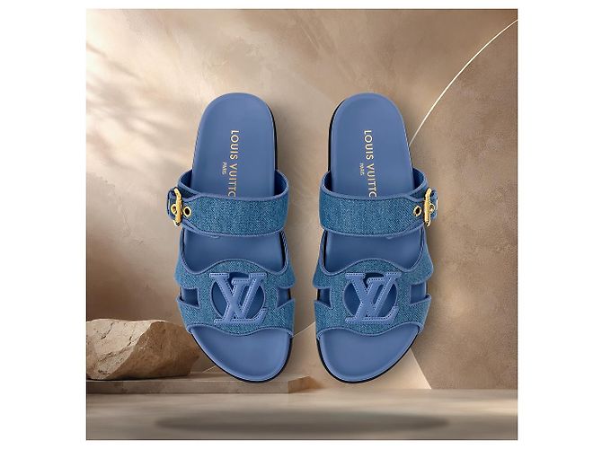 Louis Vuitton Mule Isola Comfort Blue - vista 4