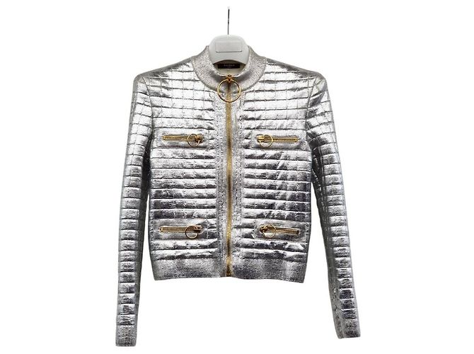 Balmain Chaqueta acolchada metálica - vista 4