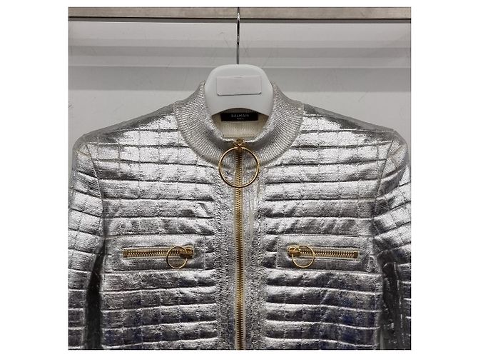 Balmain Chaqueta acolchada metálica - vista 5
