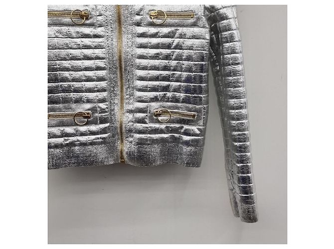 Balmain Chaqueta acolchada metálica - vista 6